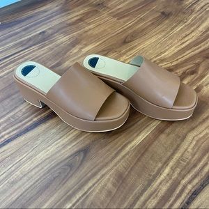 This is our other line chunky brown heeled sandals